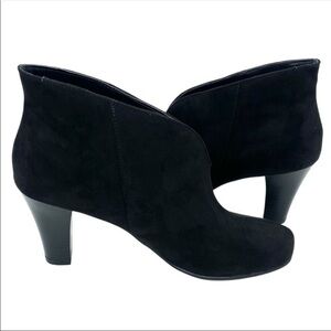 A2 by Aerosoles Women’s Black Faux Suede Ankle Boots